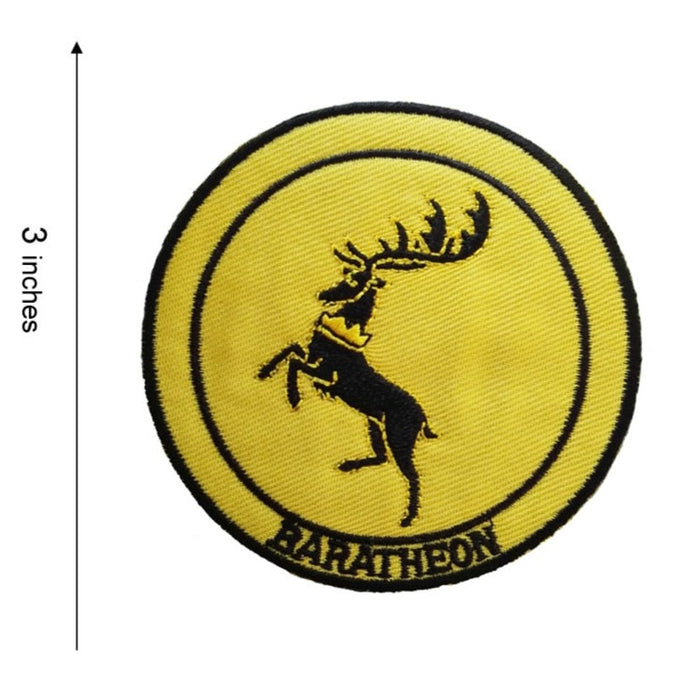 Game of Thrones 3" 'Baratheon' Embroidered Patch Set