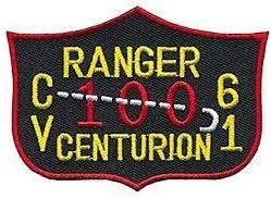Top Gun 'CV-61 Ranger 100 Centurion' Embroidered Velcro Patch