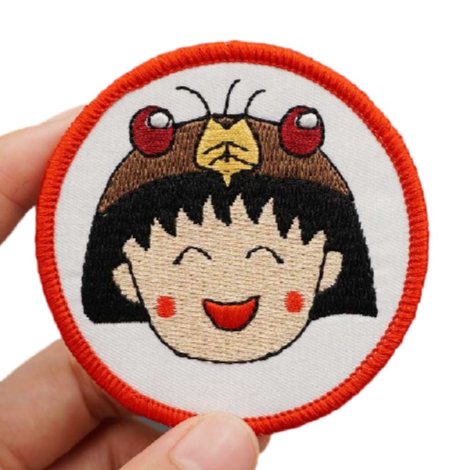 Chibi Maruko-chan 'Momoko Sakura | Happy | Round' Embroidered Patch