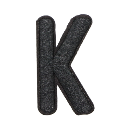 Letter K 'Black' Embroidered Patch1