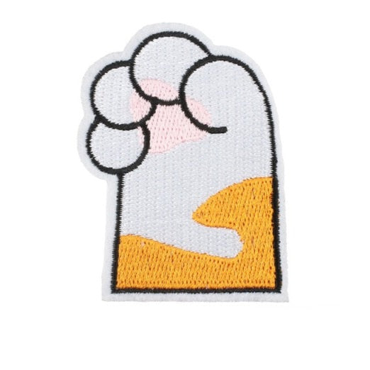 Cute 'Cat Paw | Orange' Embroidered Patch