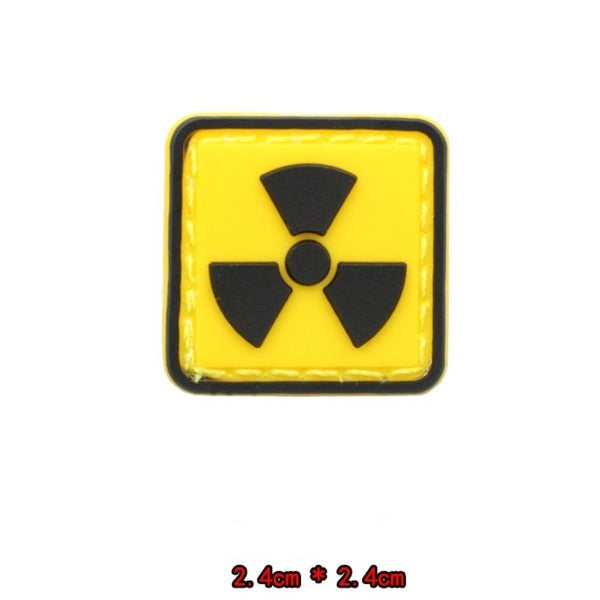 Cool 'Radioactive Logo | Mini' PVC Rubber Velcro Patch