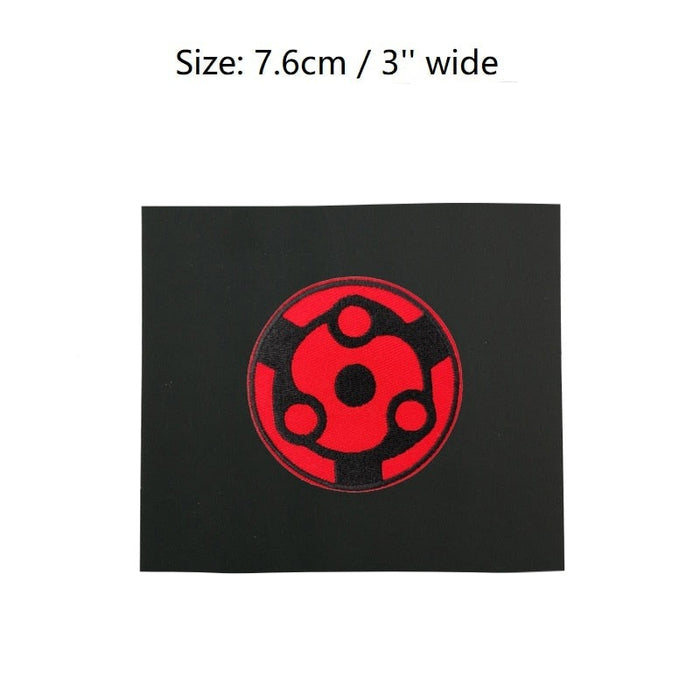 Rinnegan eye patch Handmade Naruto gift Anime embroidery