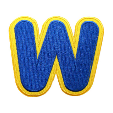 Big Letter W 'Yellow and Blue' Embroidered Patch