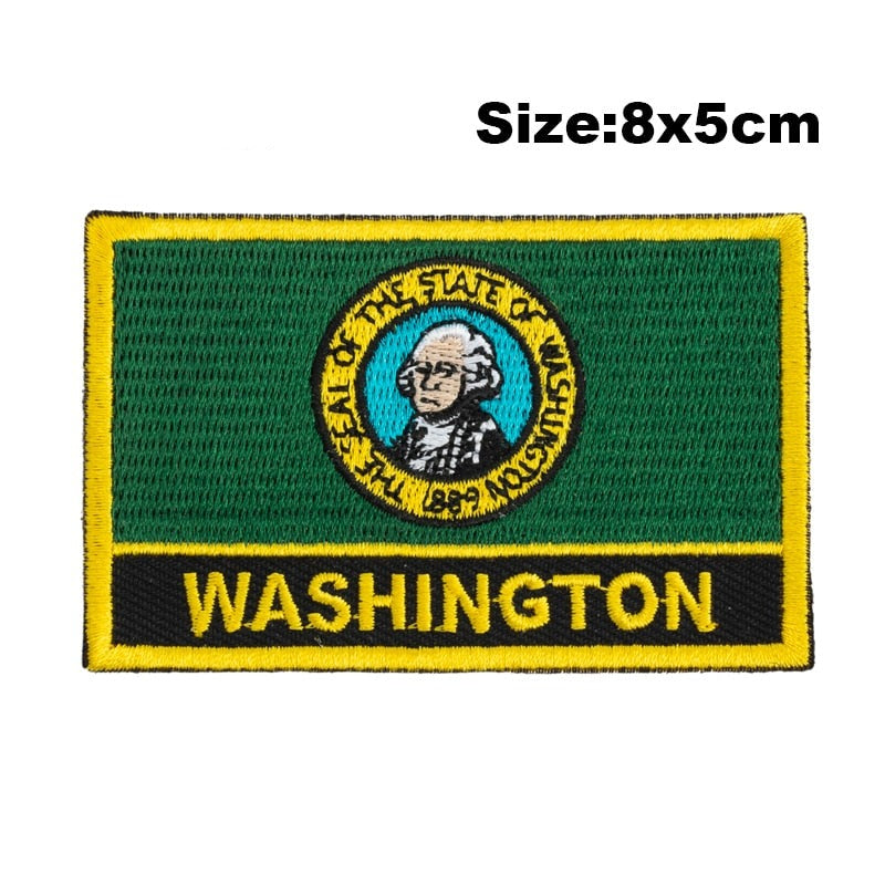 Washington Flag Embroidered Patch
