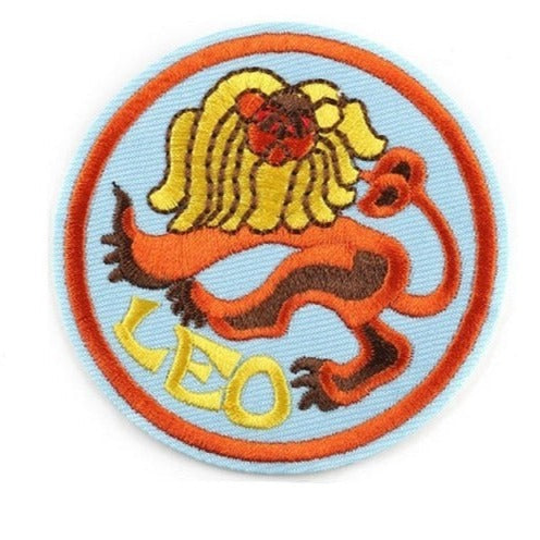 Zodiac Sign 'Leo' Embroidered Patch