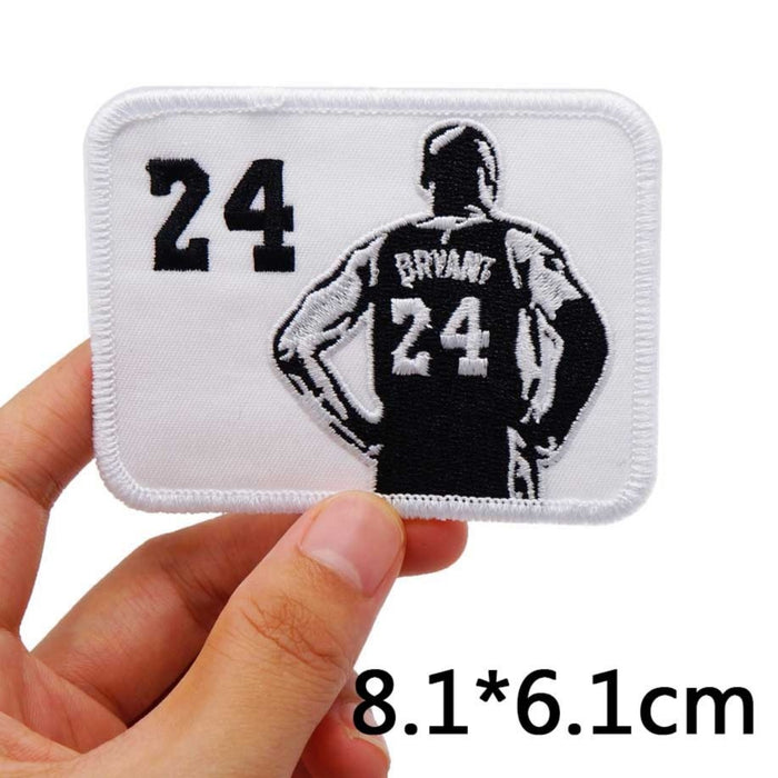 Basketball Player 'Bryant 24 | Square' Embroidered Patch