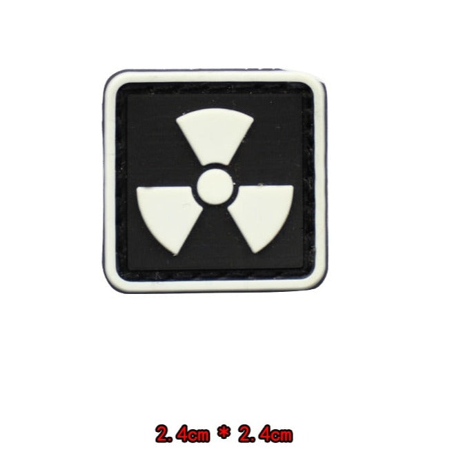 Cool 'Radioactive Logo | Mini' PVC Rubber Velcro Patch