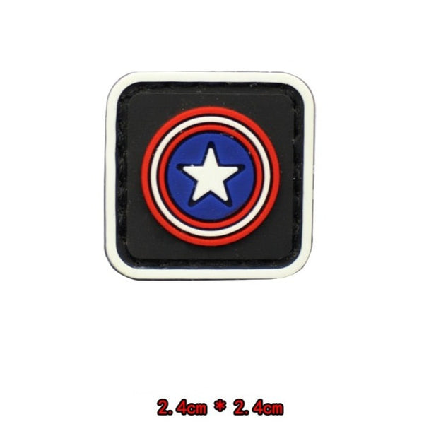 Captain America 'Shield | Mini' PVC Rubber Velcro Patch