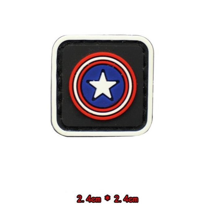 Captain America 'Shield | Mini' PVC Rubber Velcro Patch