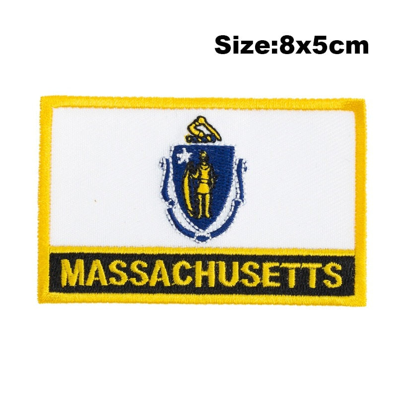 Massachusetts Flag Embroidered Patch