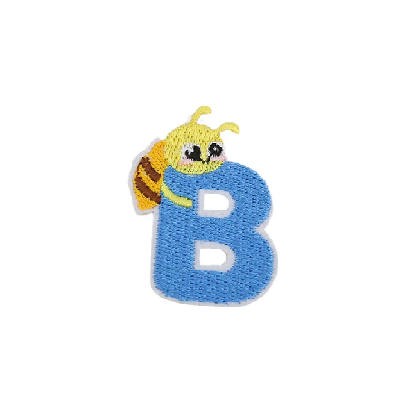 Cute Animal 'Letter B | Bee' Embroidered Patch