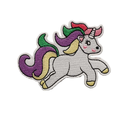 Unicorn 'Rainbow | Galloping' Embroidered Velcro Patch