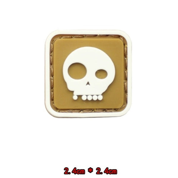 Skull 'Death Skull | Mini' PVC Rubber Velcro Patch