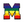 Load image into Gallery viewer, Rainbow Chenille &#39;Letter M&#39; Embroidered Patch
