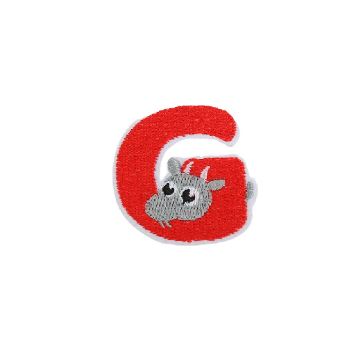 Cute Animal 'Letter G | Goat' Embroidered Patch