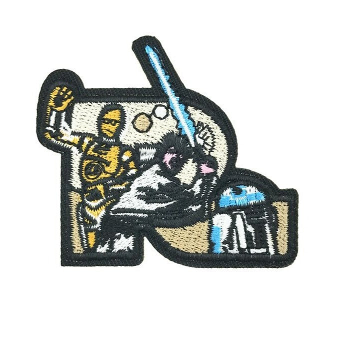Star Wars 'Letter R | Luke And Droids' Embroidered Patch