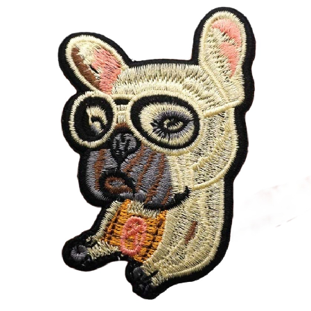 French Bulldog 'Sad' Embroidered Patch