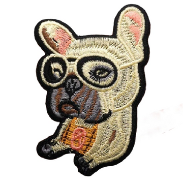 French Bulldog 'Sad' Embroidered Patch
