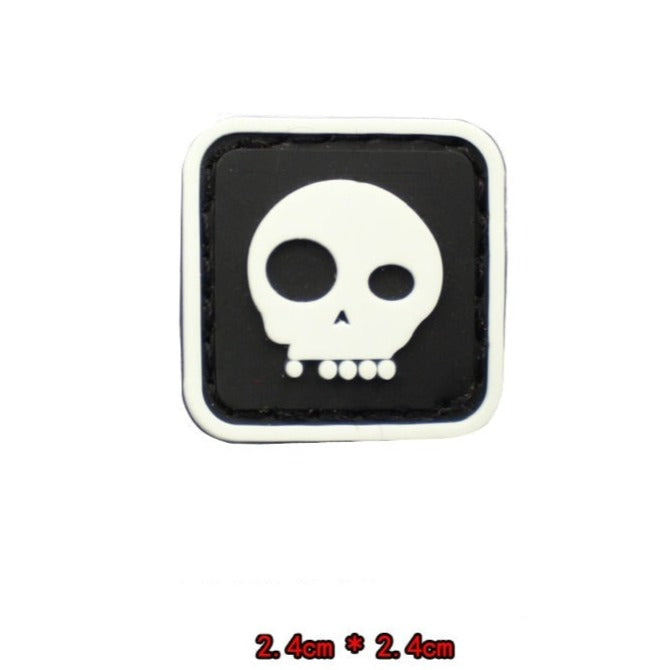 Skull 'Death Skull | Mini' PVC Rubber Velcro Patch