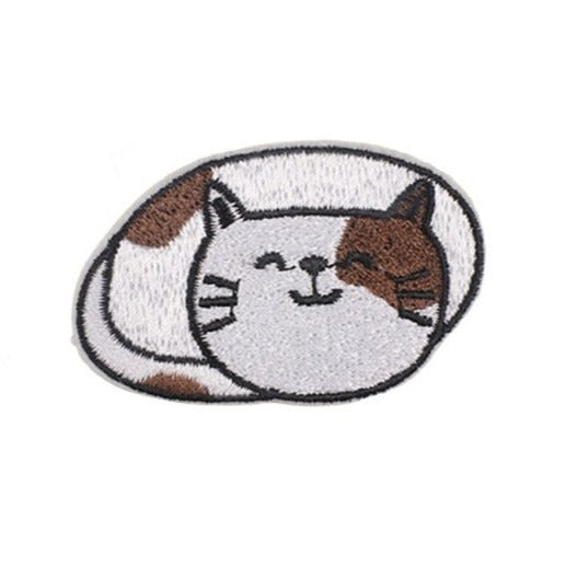 Cute Cat 'Calm | Sleeping' Embroidered Patch