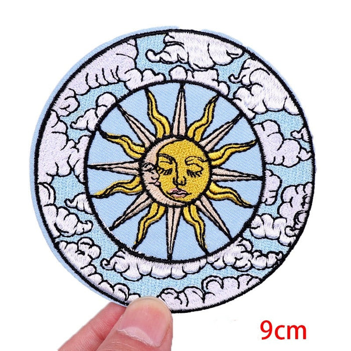 Clouds 'Celestial Moon And Sun' Embroidered Patch