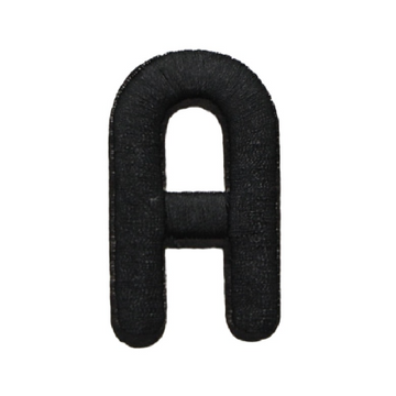 Letter A 'Black' Embroidered Patch