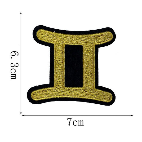 Zodiac Sign Symbol 'Gemini' Embroidered Patch