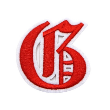 Gothic Font 'Letter G' Embroidered Patch