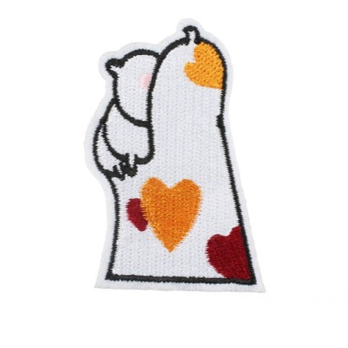 Cute 'Cat Paw | Finger Heart' Embroidered Patch