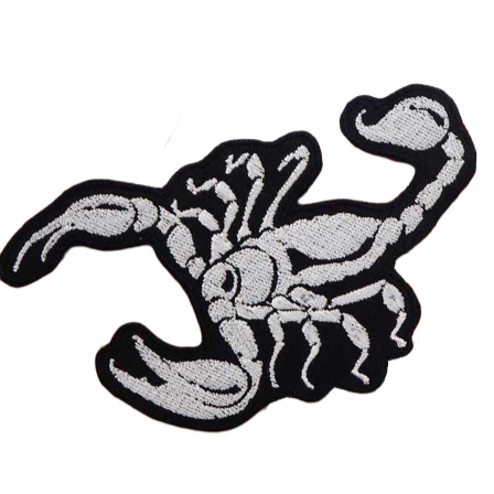 Scorpion Embroidered Velcro Patch