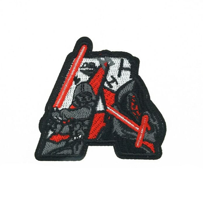 Star Wars 'Letter A | Darth Holding Lightsaber' Embroidered Patch