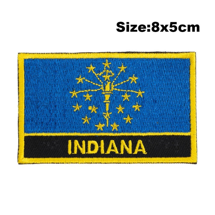 Indiana Flag Embroidered Patch