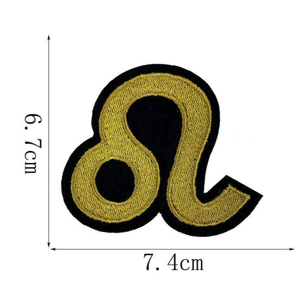 Zodiac Sign Symbol 'Leo' Embroidered Patch