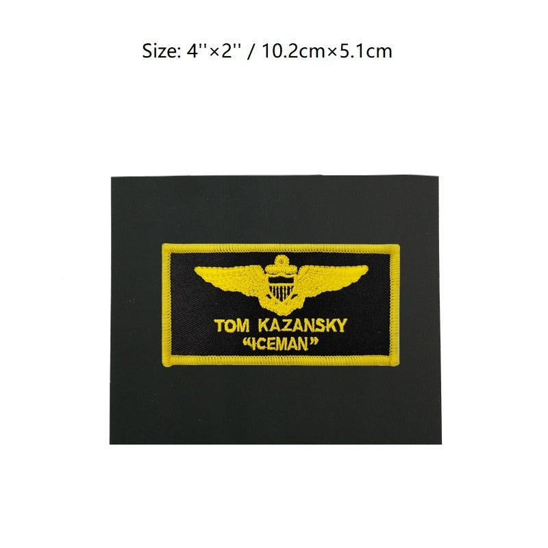 Top Gun 'Tom Kazansky "Iceman" | Name Tag' Embroidered Patch