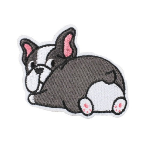 Cute Dog 'French Bulldog | Scared' Embroidered Patch