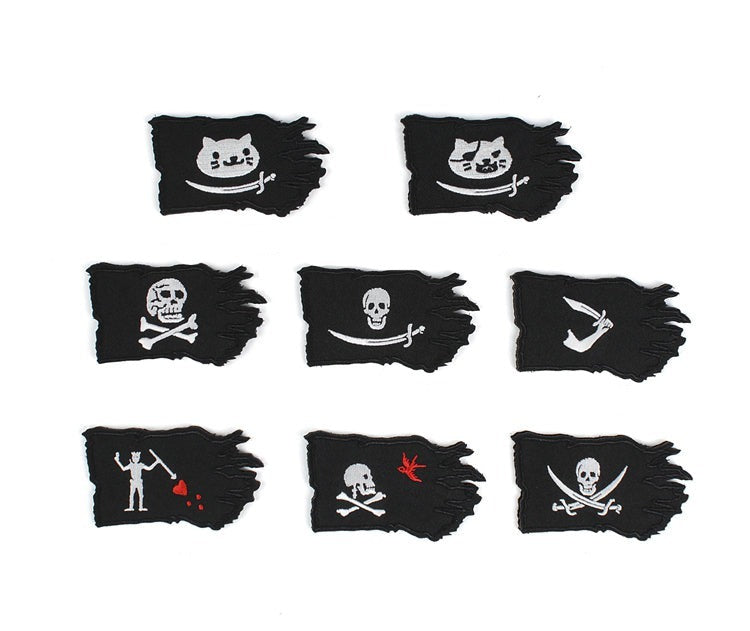 Pirate 'Calico Jack Rackham Flag' Embroidered Velcro Patch