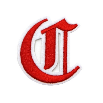 Gothic Font 'Letter C' Embroidered Patch