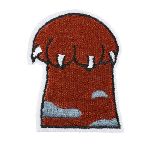 Cute 'Cat Paw | Maroon' Embroidered Patch