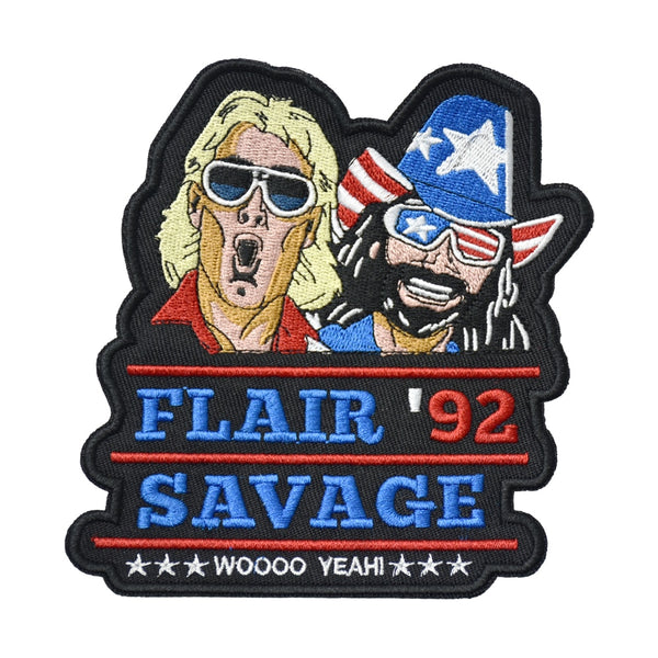 Wrestler 5" 'Ric Flair And Randy Savage' Embroidered Patch Set