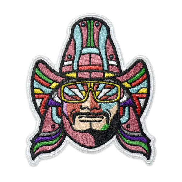 Wrestler 5" 'Randy Savage | Head' Embroidered Patch Set