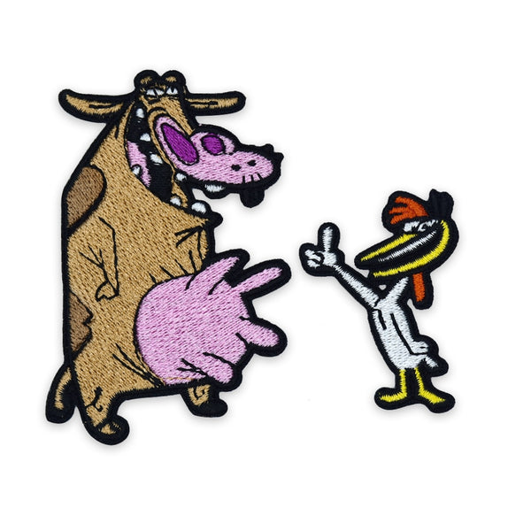 Cow and Chicken 'Smiling' Embroidered Patch