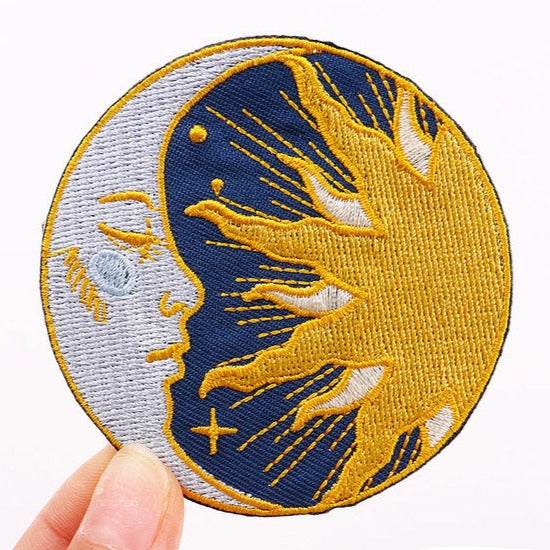 Space 'Sun and Moon' Embroidered Patch