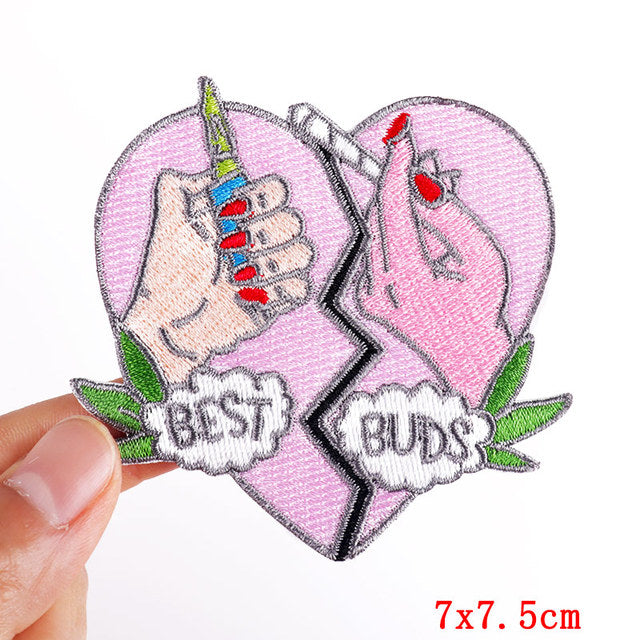 Broken Heart 'Wounded Heart' Embroidered Patch