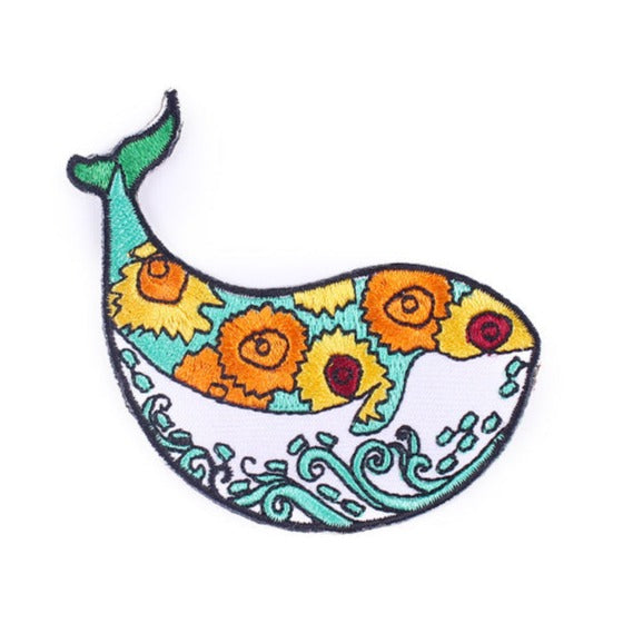 Van Gogh 'Sunflower Whale' Embroidered Patch