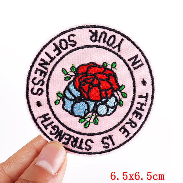 Inspirational Quote 'There Is Strength In Your Softness | 2.0' Embroidered Patch