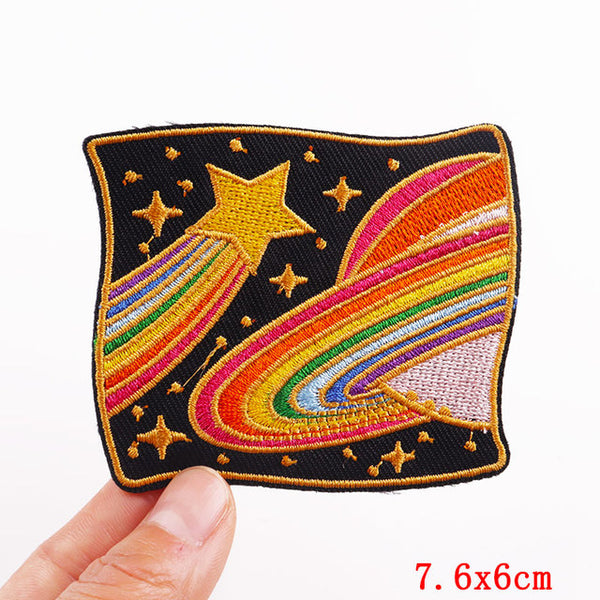 Space 'Shooting Star | Saturn' Embroidered Patch