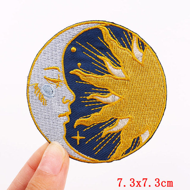 Space 'Sun and Moon' Embroidered Patch