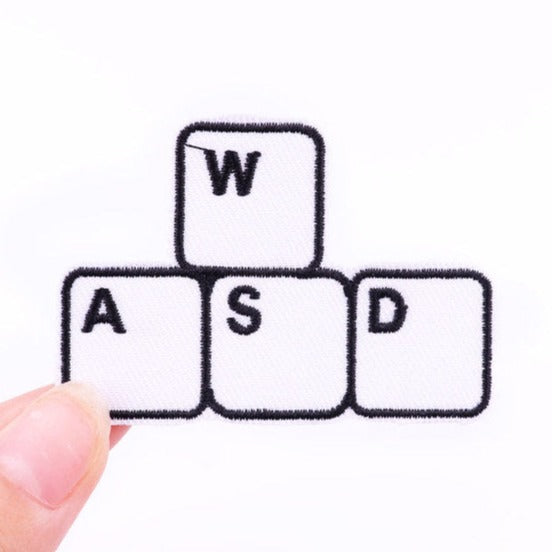 Cute 'Keyboard Letter Keys' Embroidered Patch