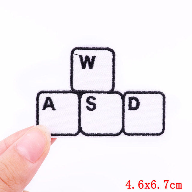 Cute 'Keyboard Letter Keys' Embroidered Patch